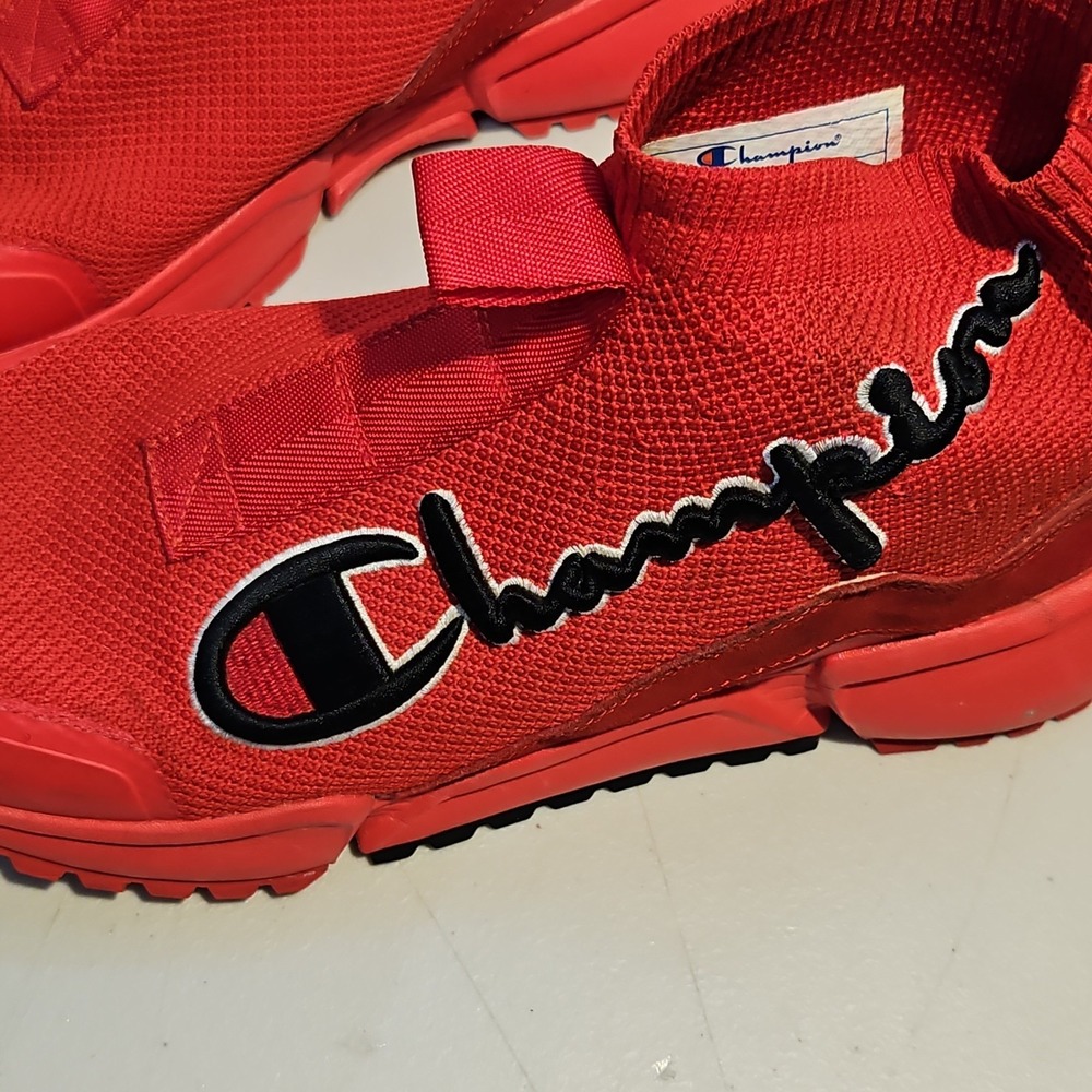 Men's Champion RF Mid Pull On Mid Top Lifestyle Sneaker Red Size 10 M - Picture 9 of 9